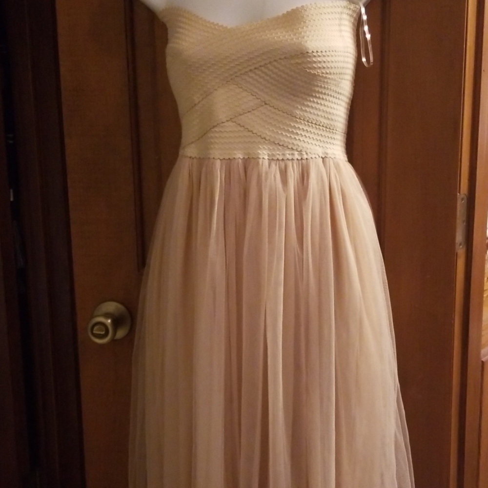 Lac Bleu cream ankle length dress...DRESSY